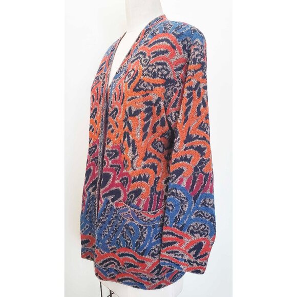 Missoni Sport Womens Vintage Abstract Mohair Wool Knit Cardigan Sweater ITALY - Picture 11 of 11